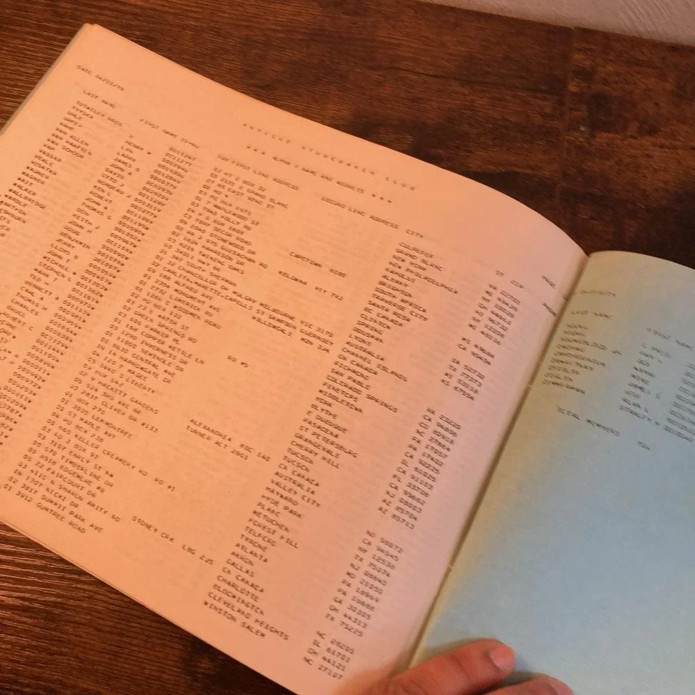 Antique Studebaker Club 1978 Roster Monrovia CA Cannon Vtg Ephemera